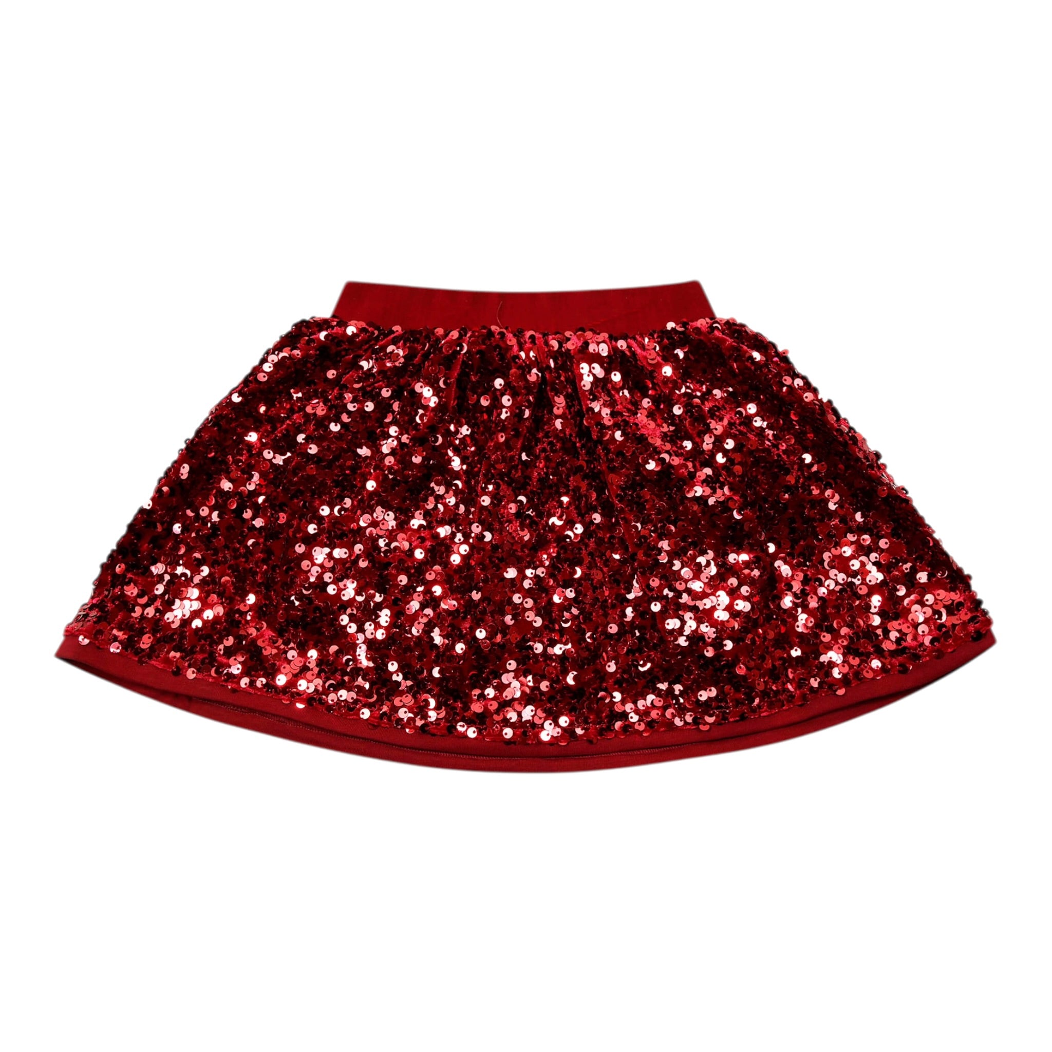Liu Jo Gonna tinta unita con Paillettes Rosso per Bambina KF5105X ROSSO LIU JO 