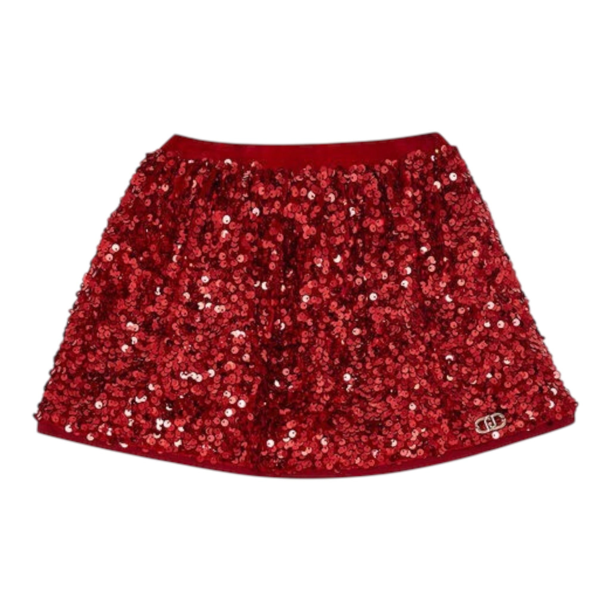 Liu Jo Gonna tinta unita con Paillettes Rosso per Neonata KF5105XX ROSSO LIU JO 