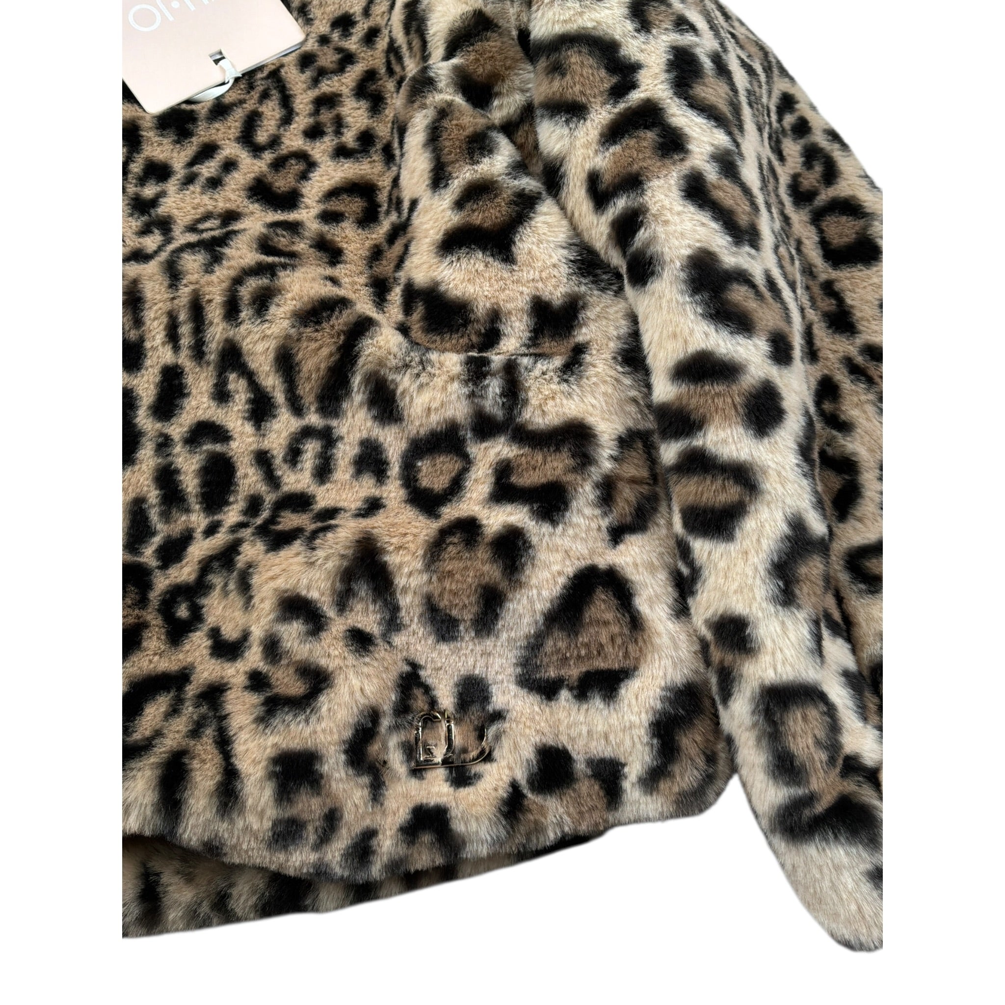 Liu Jo Pelliccia con Cappuccio Fantasia Maculata Beige per Bambina KF5106 BEIGE LIU JO 