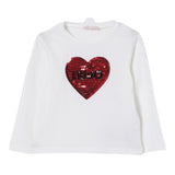 Liu Jo Shirt Girocollo tinta unita con Stampa Bianco per Bambina KF5117 BIANCO LIU JO 