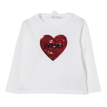 Liu Jo Shirt Girocollo tinta unita con Stampa Bianco per Neonata KF5117N BIANCO LIU JO 