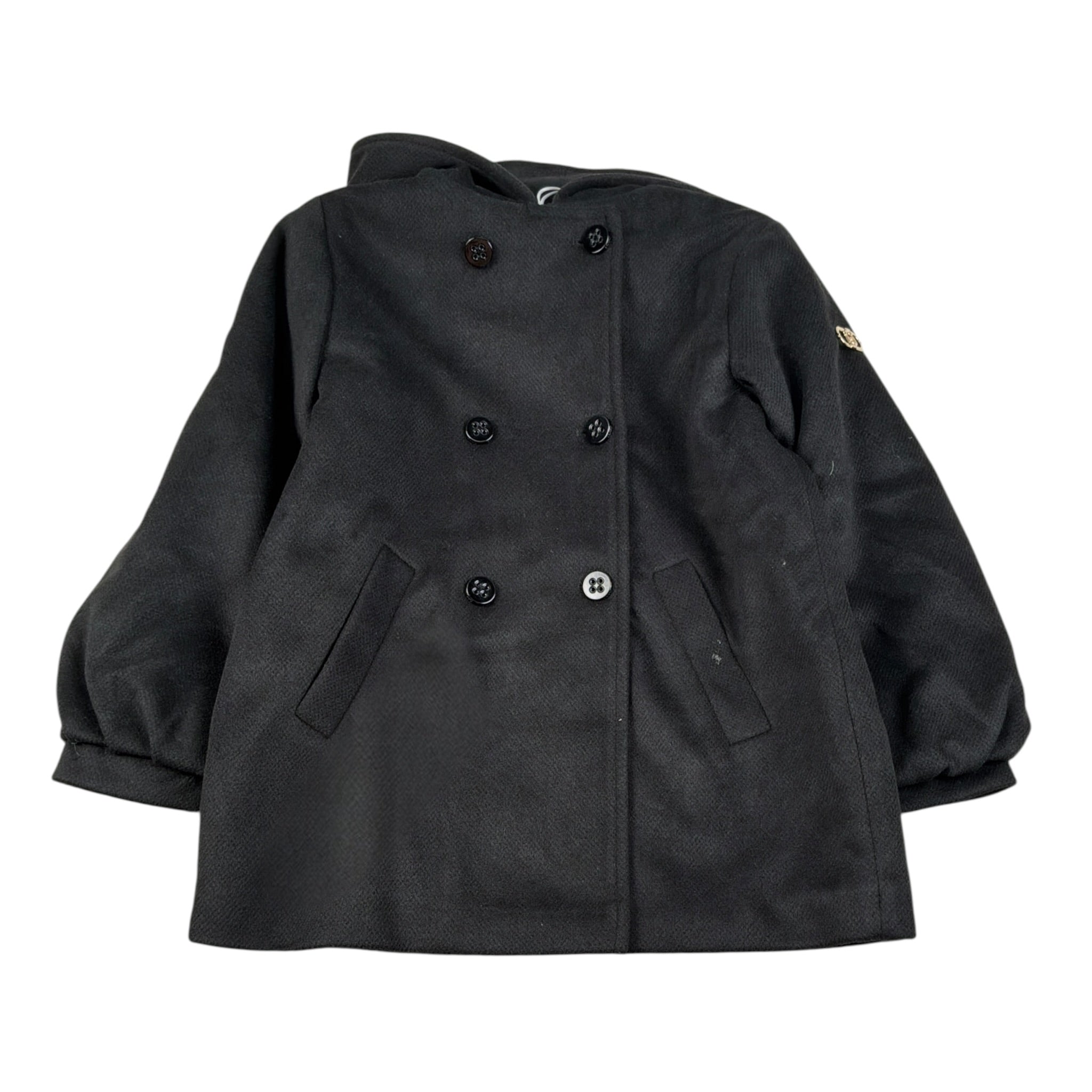 Liu Jo Cappotto tinta unita con Cappuccio Nero per Bambina KF5127X NERO LIU JO 