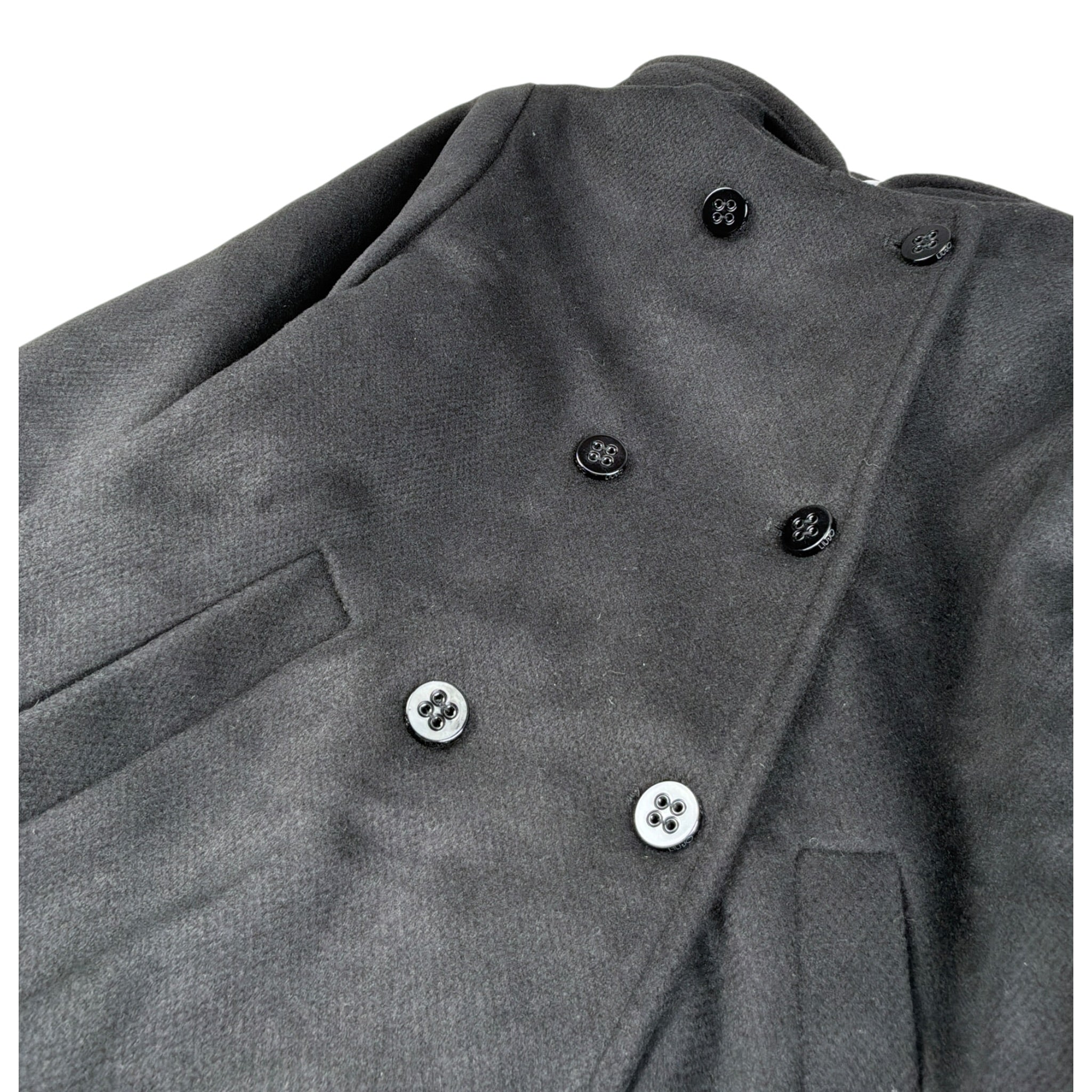 Liu Jo Cappotto tinta unita con Cappuccio Nero per Bambina KF5127X NERO LIU JO 