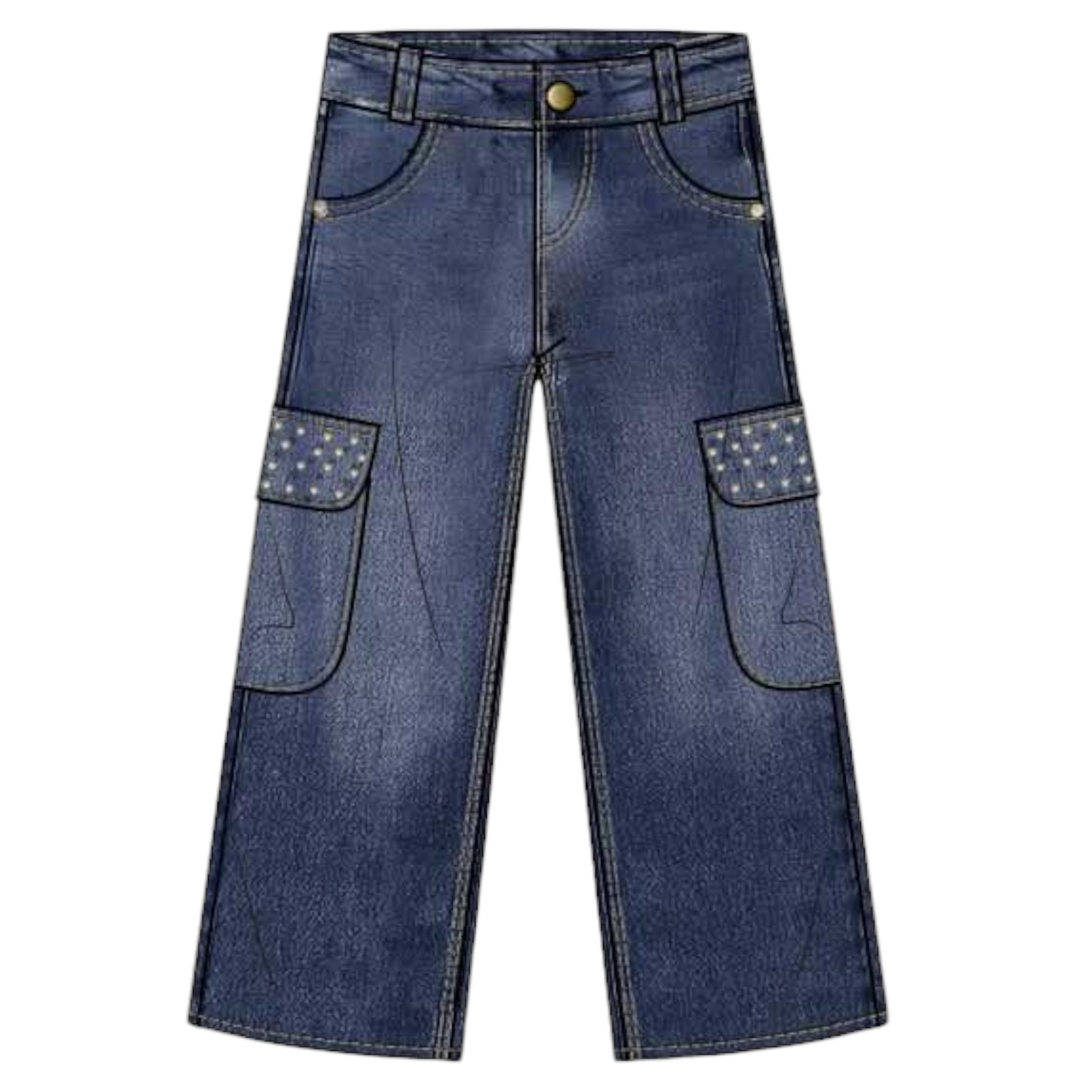 Liu Jo Jeans tinta unita Modello Palazzo Blu per Neonata KF5129N BLU LIU JO 