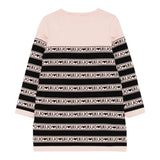 Liu Jo Abito Manica Lunga tinta unita con Logo Rosa per Bambina KF5130 ROSA LIU JO 