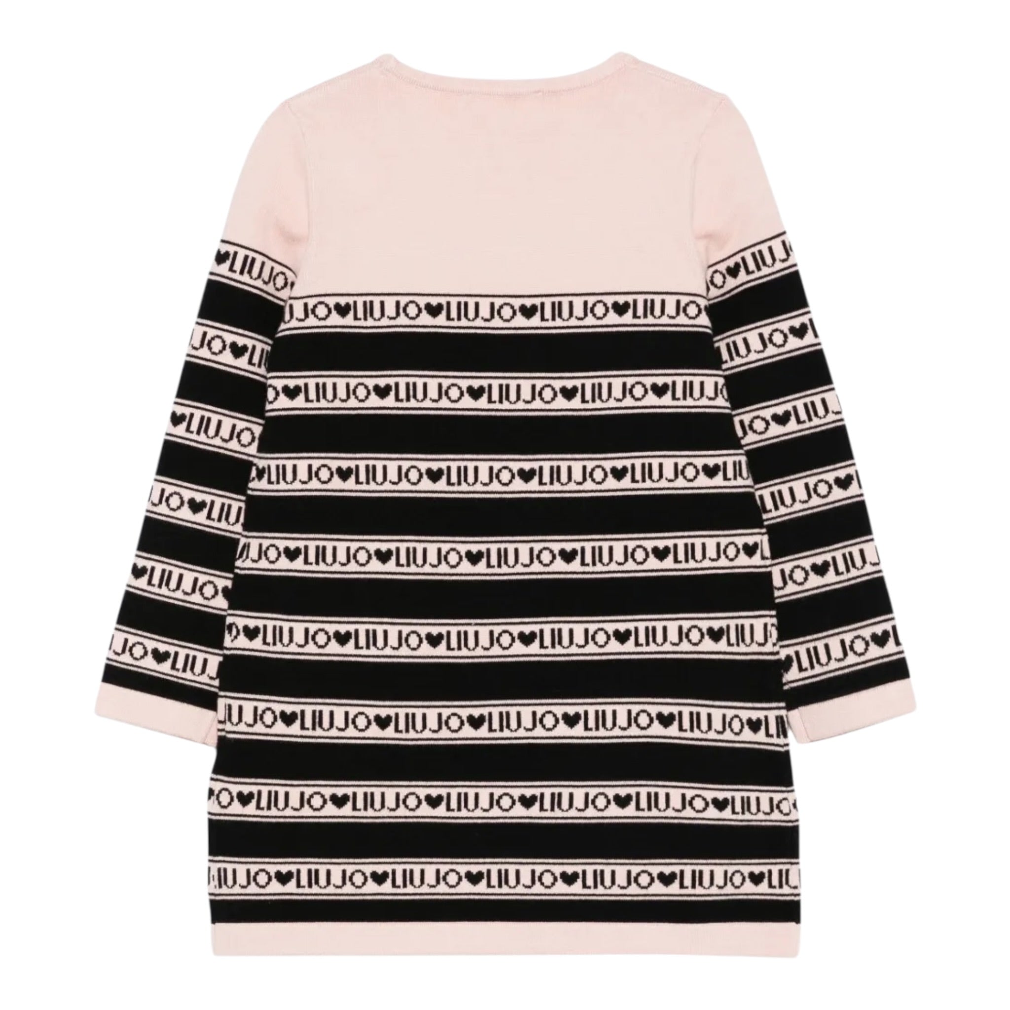 Liu Jo Abito Manica Lunga tinta unita con Logo Rosa per Bambina KF5130 ROSA LIU JO 