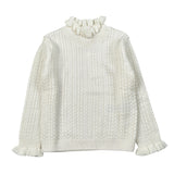 Louise Misha Maglia Mezzo Collo tinta unita Panna per Bambina GRCW25J0071 PANNA LOUISE MISHA 