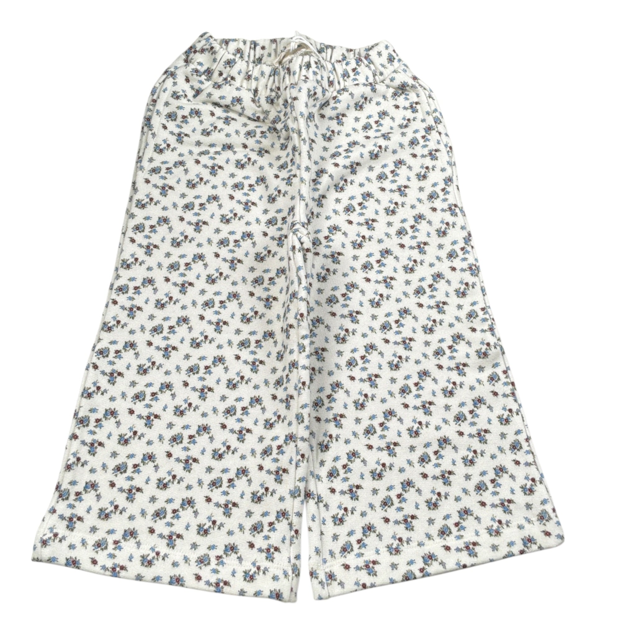 Louise Misha Pantalone tinta unita con Fantasia Fiori Bianco per Bambina GRPW25S0080 BIANCO LOUISE MISHA 