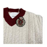 Lu Lu By Miss Grant Maglia Scollo A V tinta unita Panna per Bambina KK4070 PANNA LU LU BY MISS GRANT 