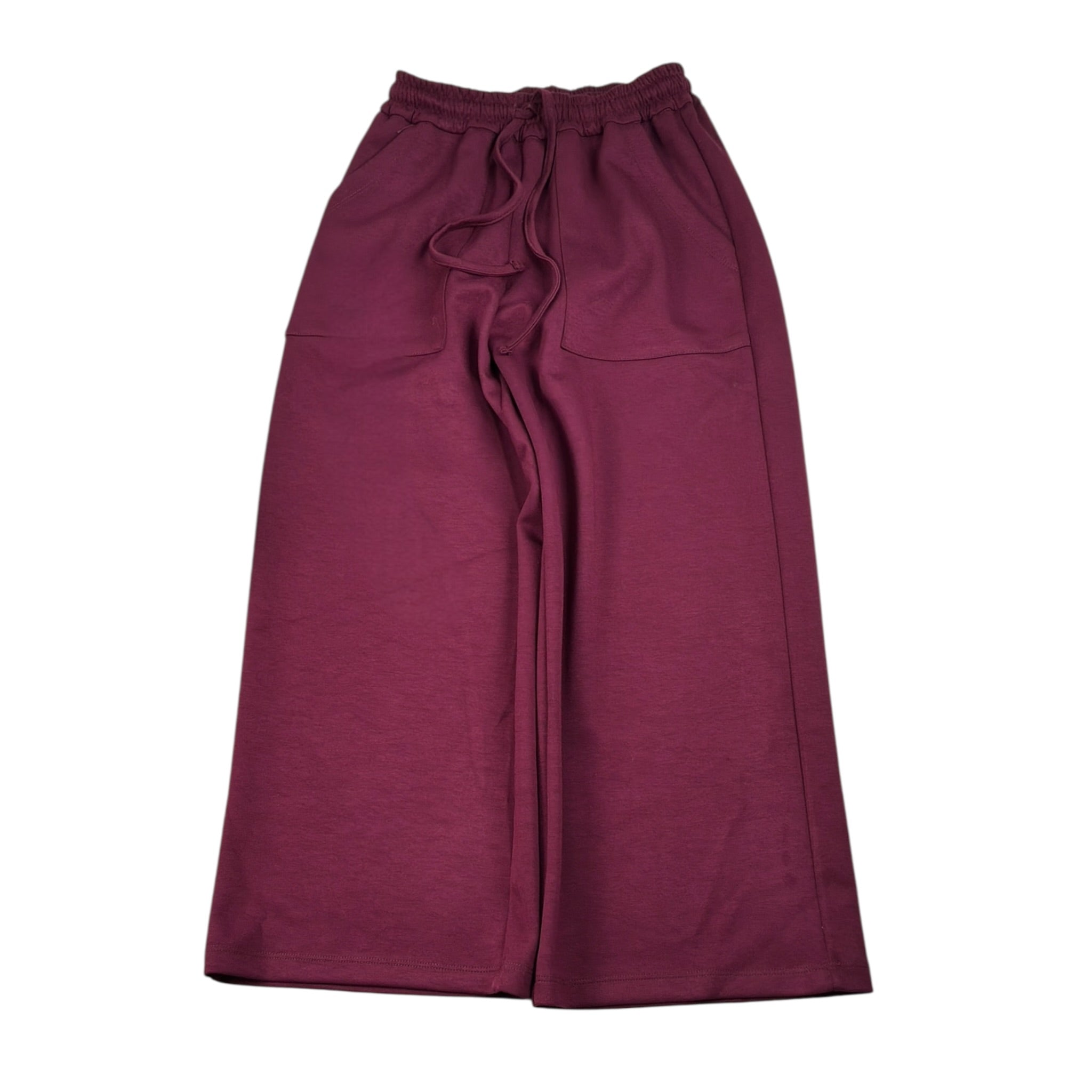 Lu Lu By Miss Grant Pantalone tinta unita Modello A Palazzo Bordeaux per Bambina LL3717 BORDEAUX LU LU BY MISS GRANT 