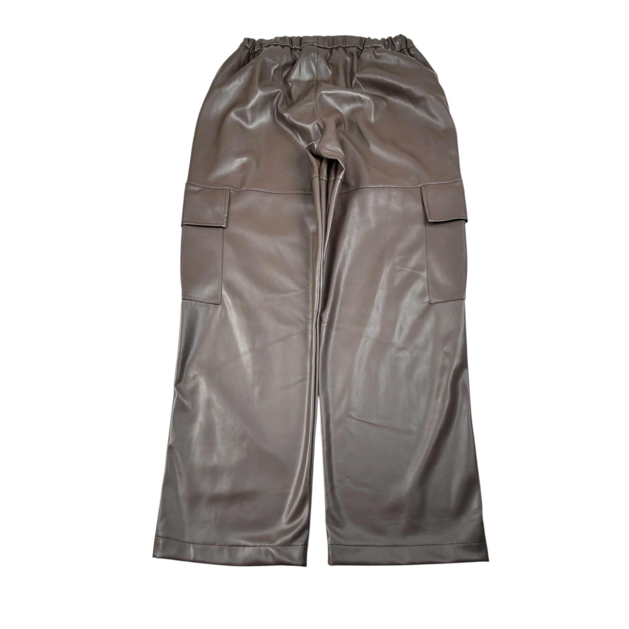 Lu Lu By Miss Grant Pantalone Ecopelle tinta unita con Elastico In Vita Marrone per Bambina LL3721 MARRONE LU LU BY MISS GRANT 