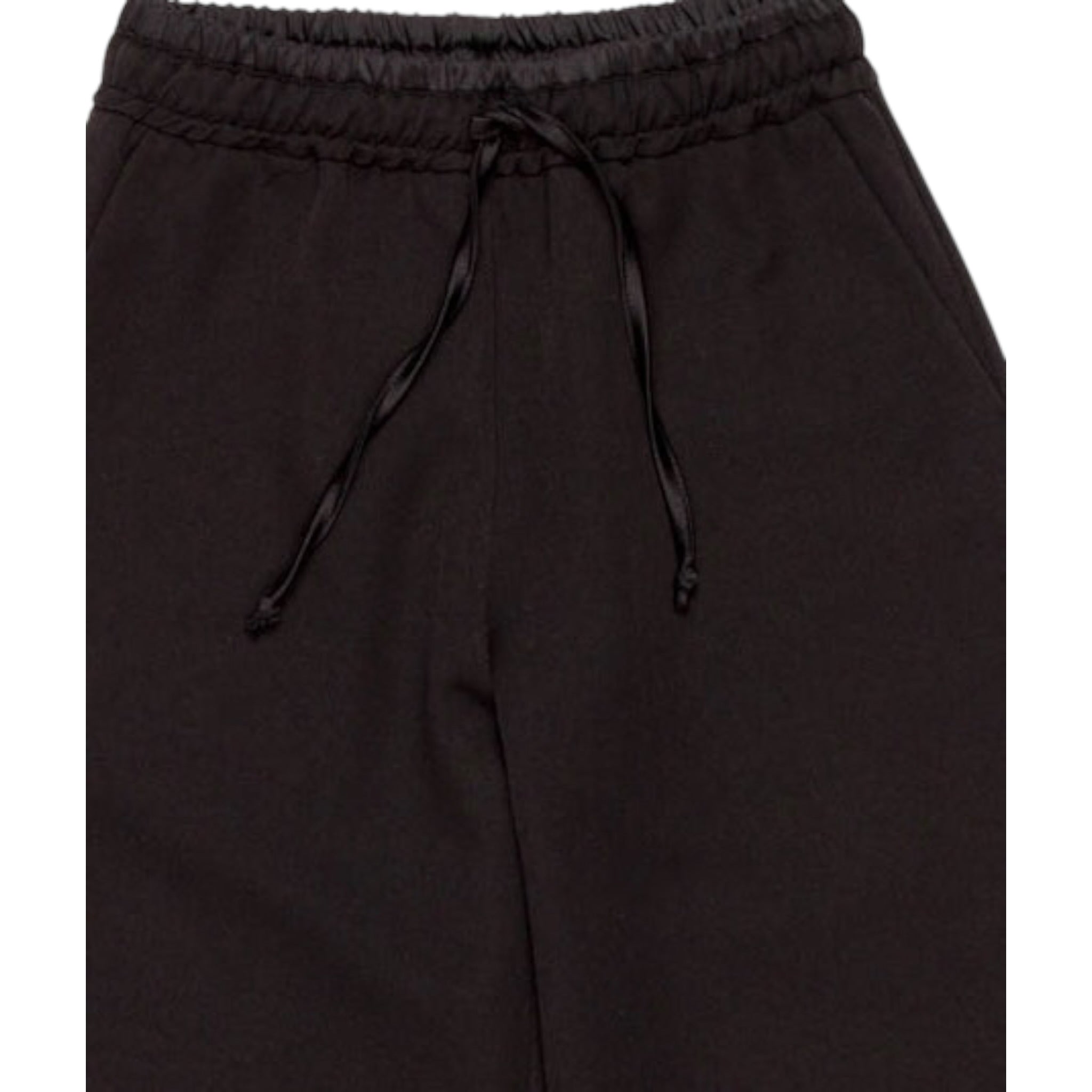 Lu Lu By Miss Grant Pantalone tinta unita Modello A Palazzo Nero per Bambina LL3739X NERO LU LU BY MISS GRANT 