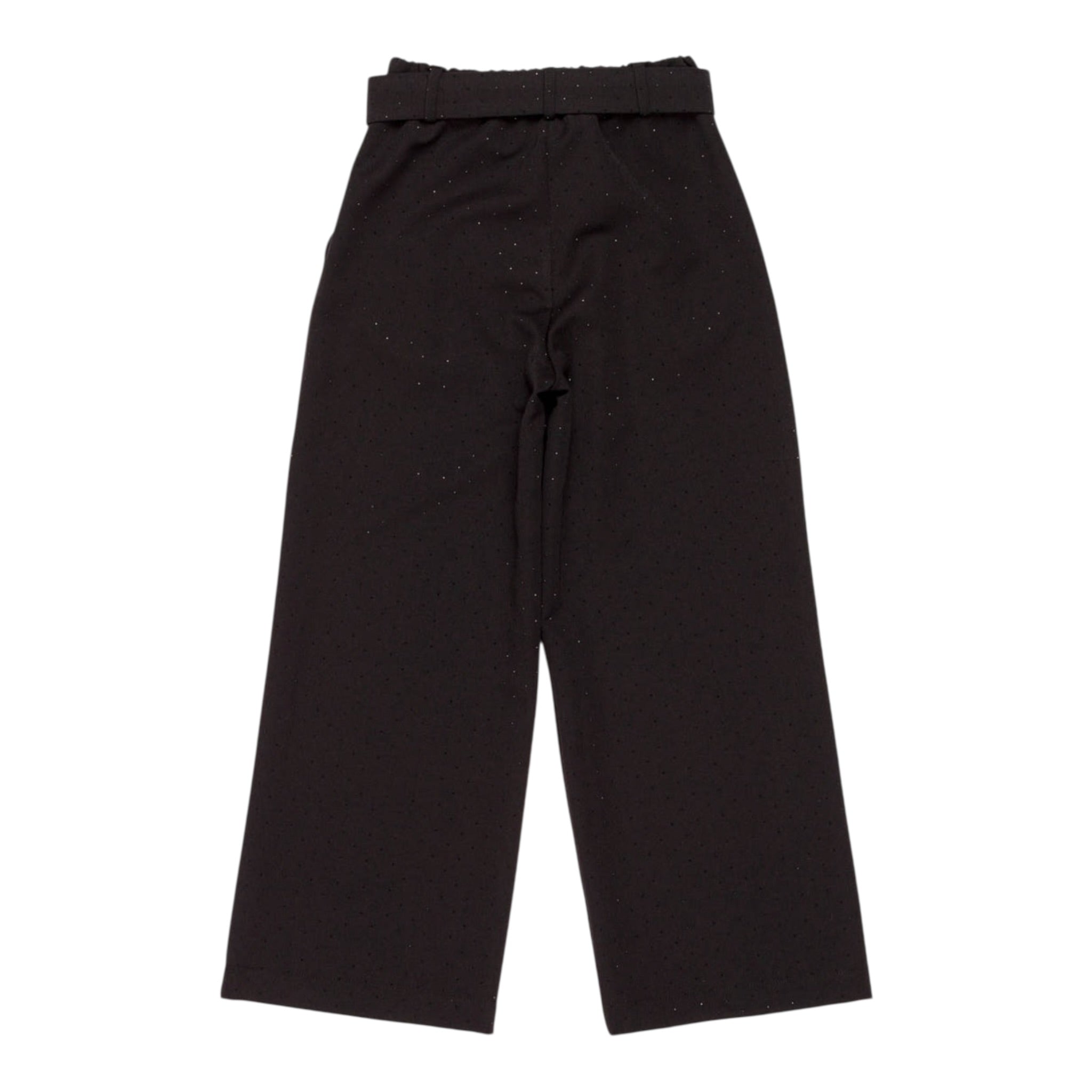 Lu Lu By Miss Grant Pantalone tinta unita con Cintura E Brillantini Nero per Bambina LL3806 NERO LU LU BY MISS GRANT 
