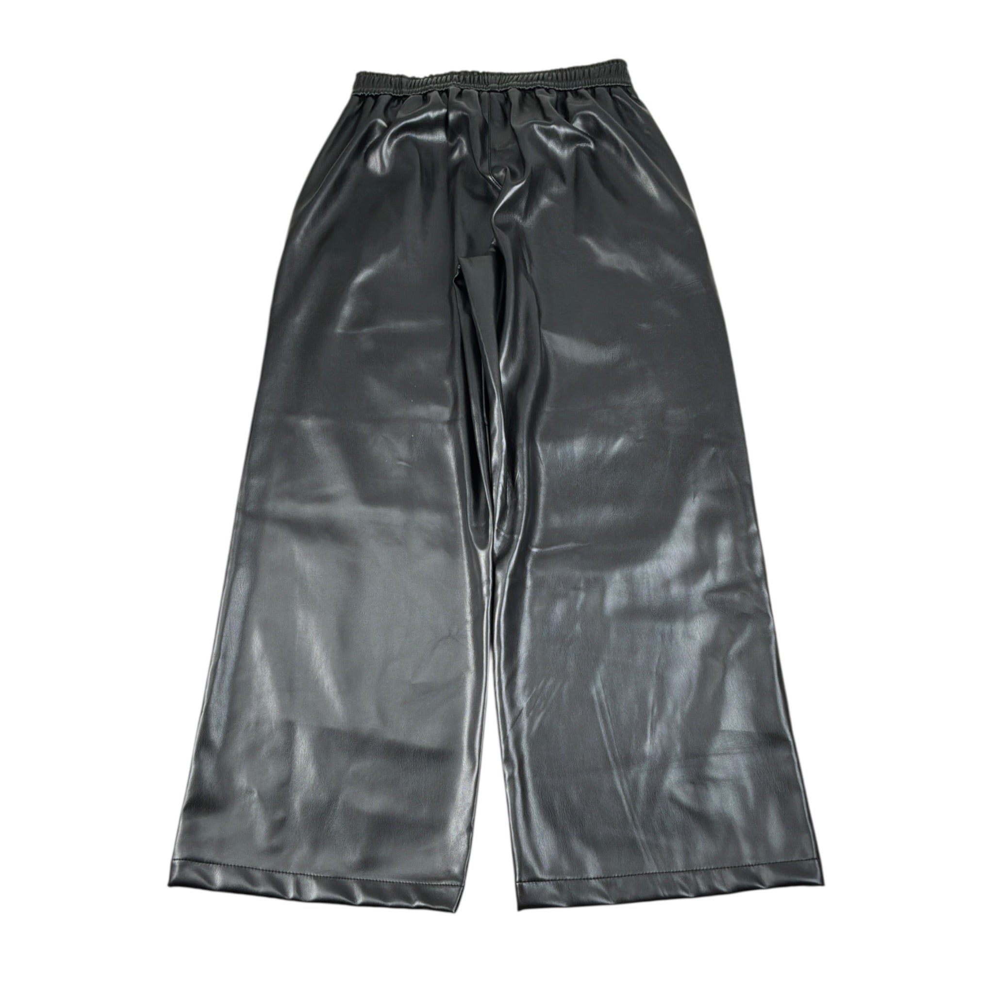 Lu Lu By Miss Grant Pantalone Ecopelle tinta unita con Elastico In Vita Nero per Bambina LL3907 NERO LU LU BY MISS GRANT 