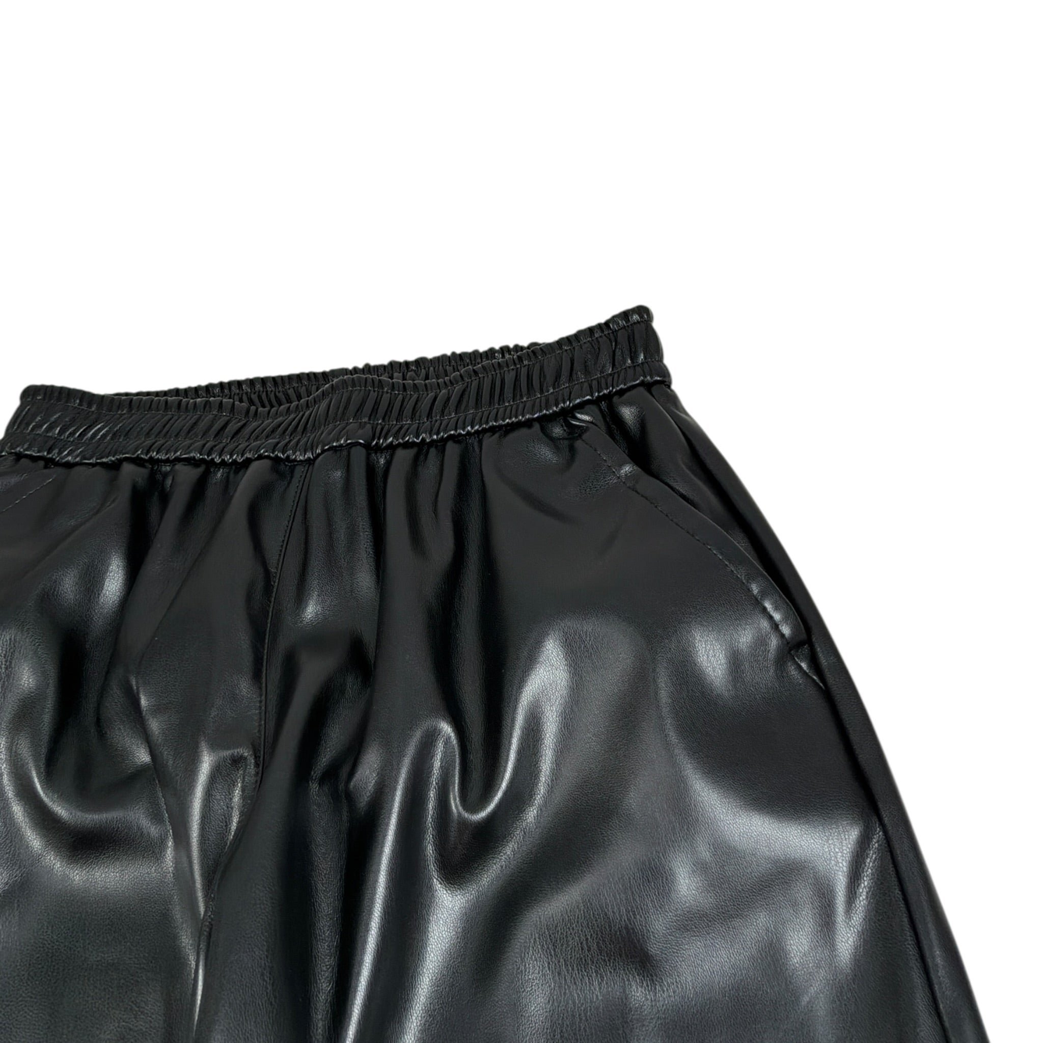 Lu Lu By Miss Grant Pantalone Ecopelle tinta unita con Elastico In Vita Nero per Bambina LL3907 NERO LU LU BY MISS GRANT 