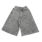 Lu Lu By Miss Grant Bermuda In Denim tinta unita con Brillantini Grigio per Bambina LL3922 GRIGIO LU LU BY MISS GRANT 