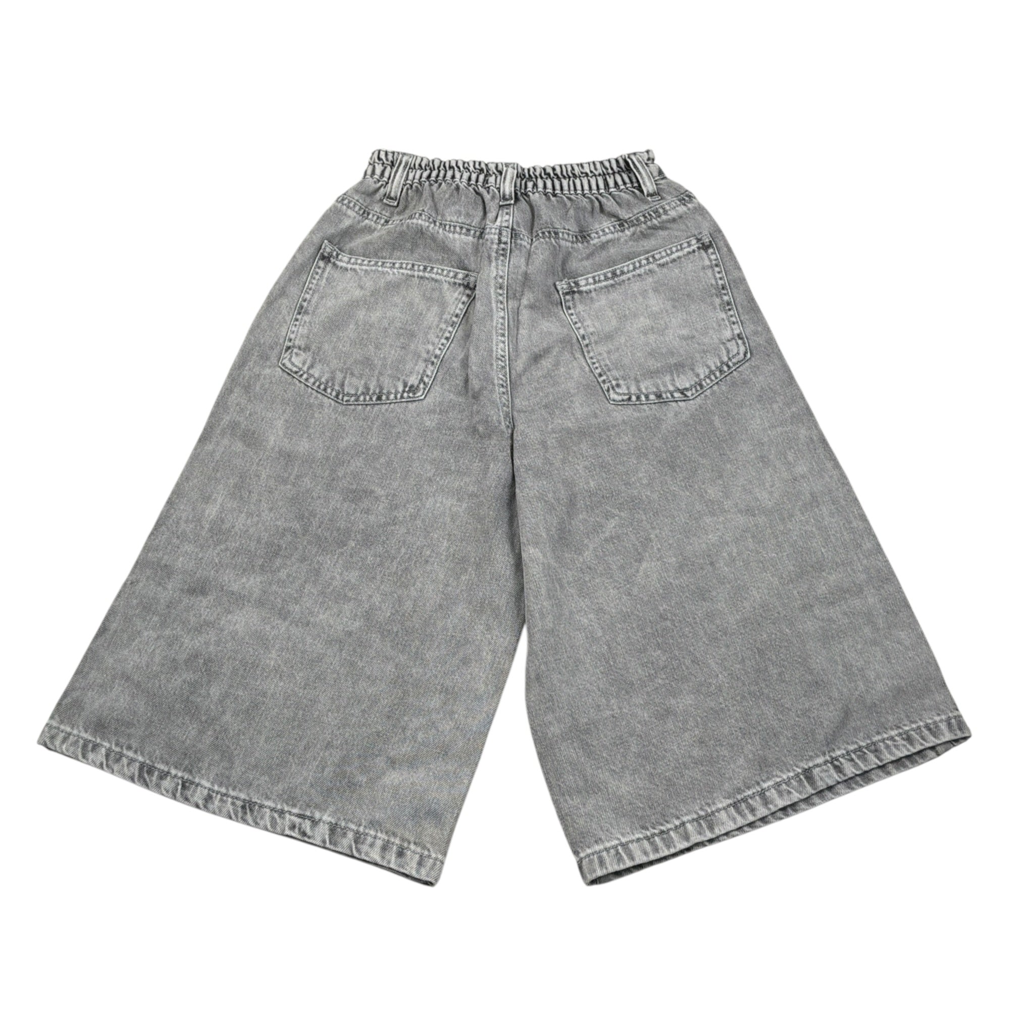Lu Lu By Miss Grant Bermuda In Denim tinta unita con Brillantini Grigio per Bambina LL3922 GRIGIO LU LU BY MISS GRANT 