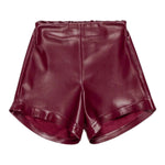 Lu Lu By Miss Grant Short Ecopelle tinta unita Bordeaux per Bambina LL3934 BORDEAUX LU LU BY MISS GRANT 