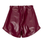 Lu Lu By Miss Grant Short Ecopelle tinta unita Bordeaux per Bambina LL3934 BORDEAUX LU LU BY MISS GRANT 