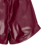 Lu Lu By Miss Grant Short Ecopelle tinta unita Bordeaux per Bambina LL3934 BORDEAUX LU LU BY MISS GRANT 