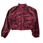 Lu Lu By Miss Grant Felpa tinta unita con Zip In Camoscio Bordeaux per Bambina LL3958X BORDEAUX LU LU BY MISS GRANT 