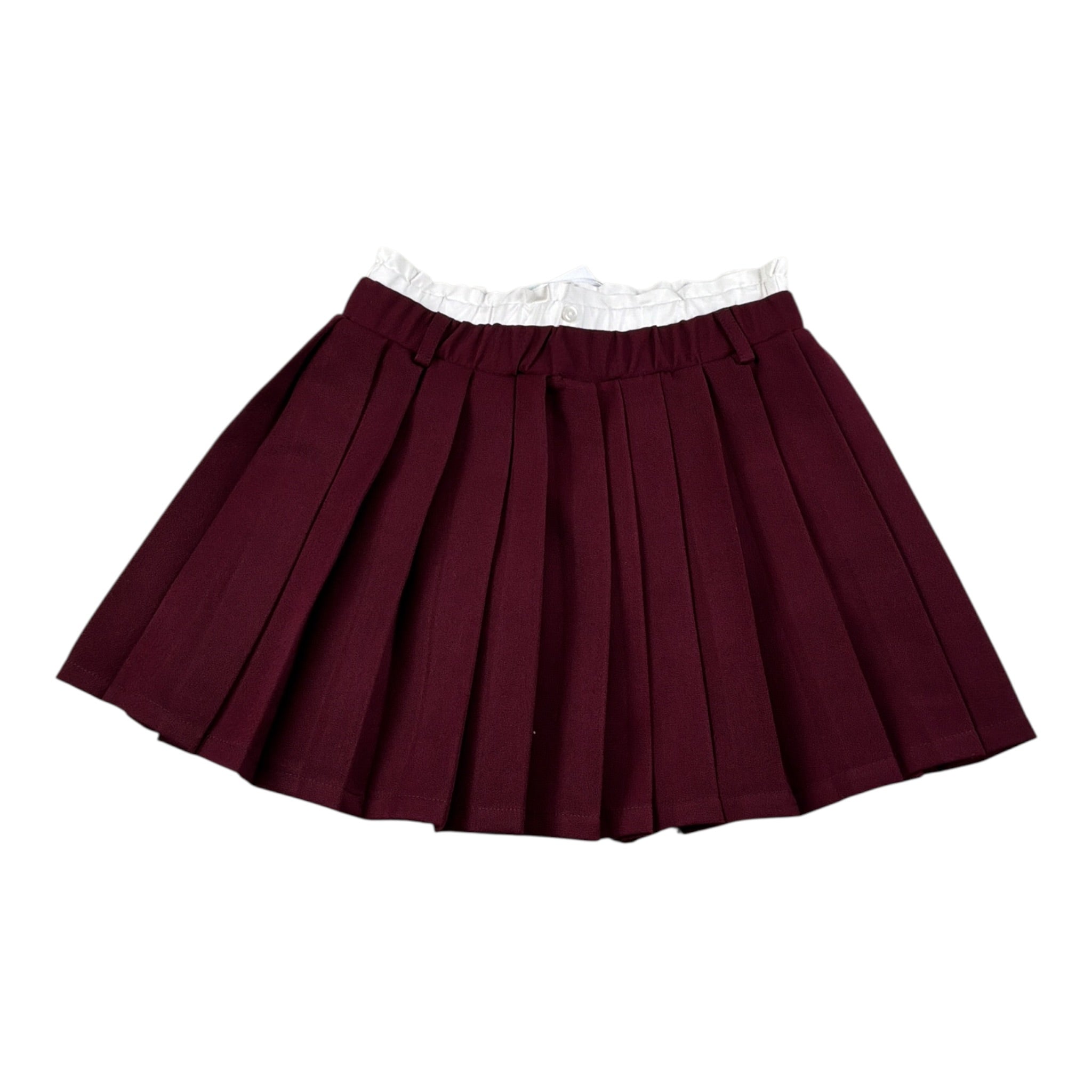 Lu Lu By Miss Grant Gonna tinta unita con Elastico In Vita Bordeaux per Bambina LL3996 BORDEAUX LU LU BY MISS GRANT 