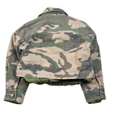 Lu Lu By Miss Grant Giubbino tinta unita con Fantasia Militare Verde per Bambina LL4016X VERDE LU LU BY MISS GRANT 