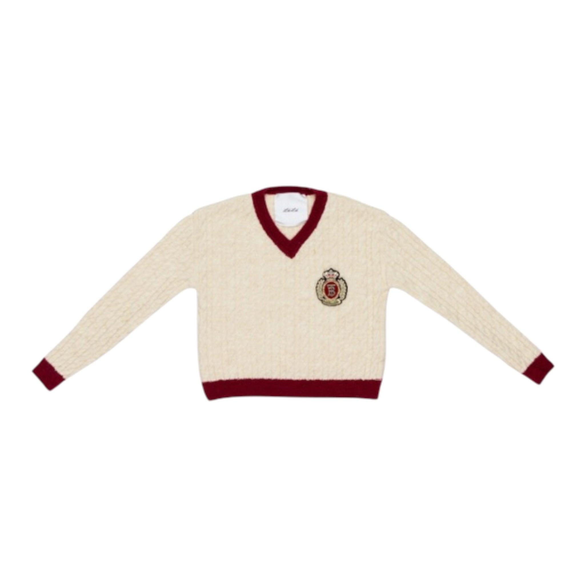Lu Lu By Miss Grant Maglia tinta unita con Profili In Contrasto Panna per Bambina LL4070XX PANNA LU LU BY MISS GRANT 