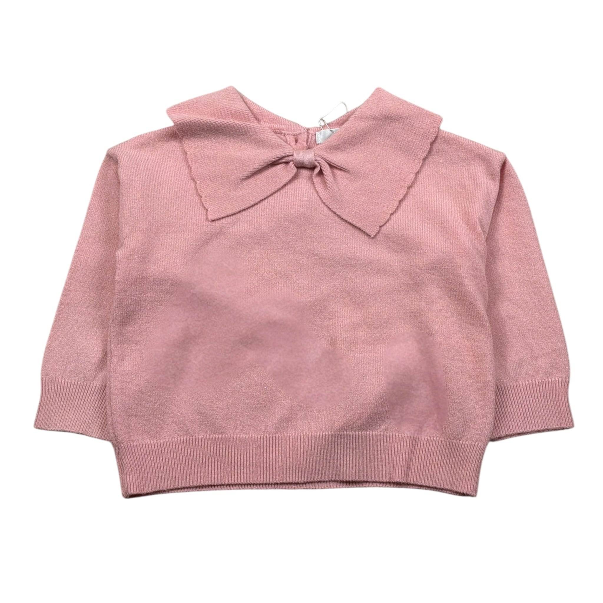 U+È Maglia tinta unita con Colletto Rosa per Neonata UE1047 ROSA U+è 