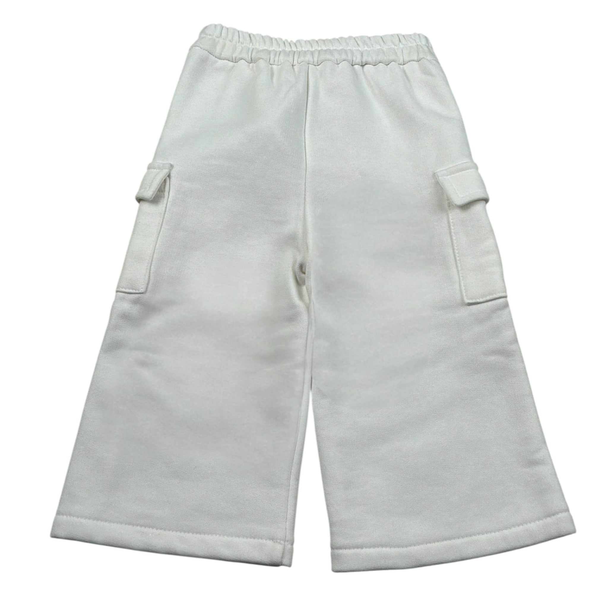 U+È Pantalone tinta unita Modello Palazzo Bianco per Neonata UE1482 BIANCO U+è 