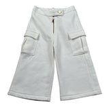 U+È Pantalone tinta unita Modello Palazzo Bianco per Neonata UE1482 BIANCO U+è 