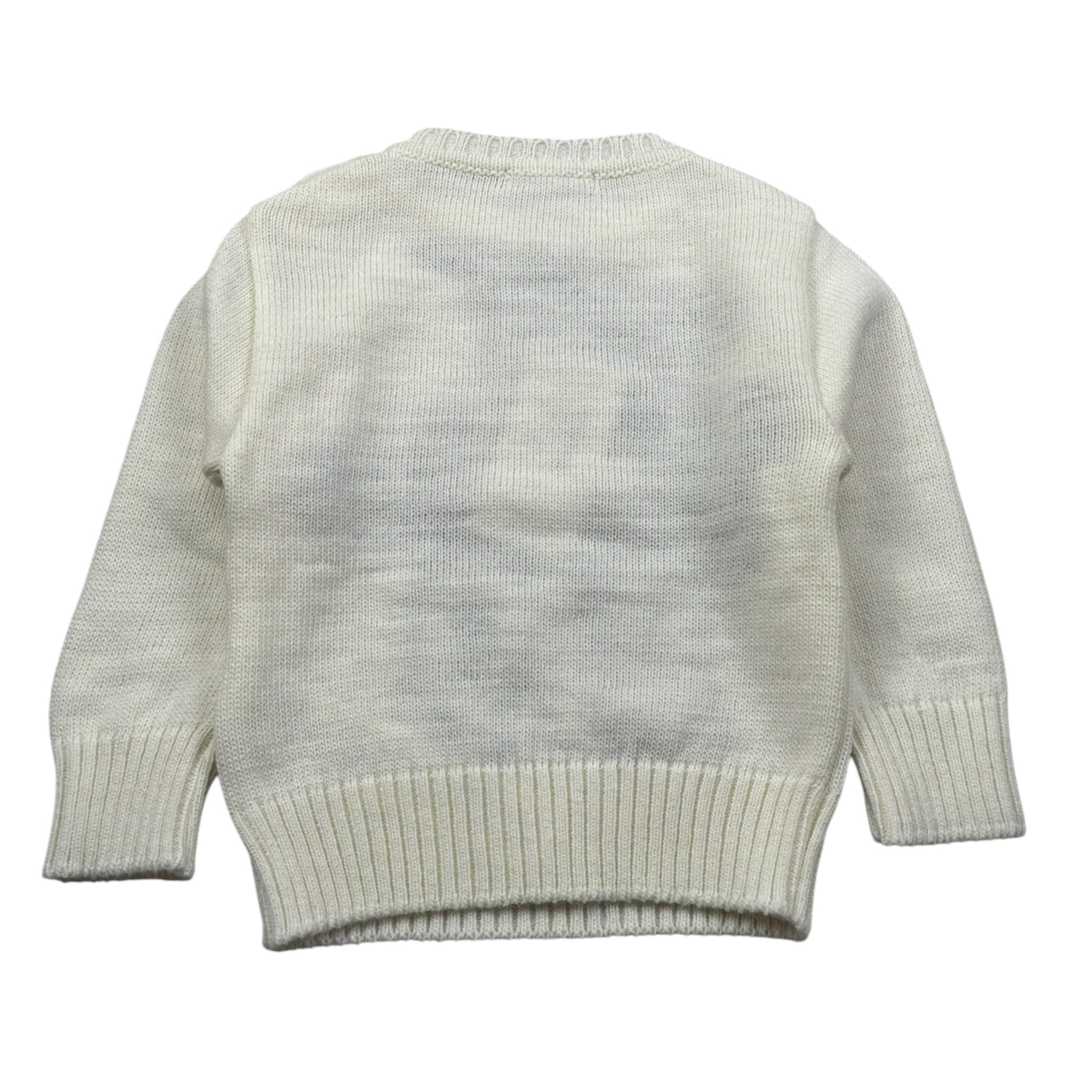U+È Maglia Girocollo tinta unita con Ricami Panna per Neonato UEM0395 PANNA U+è 