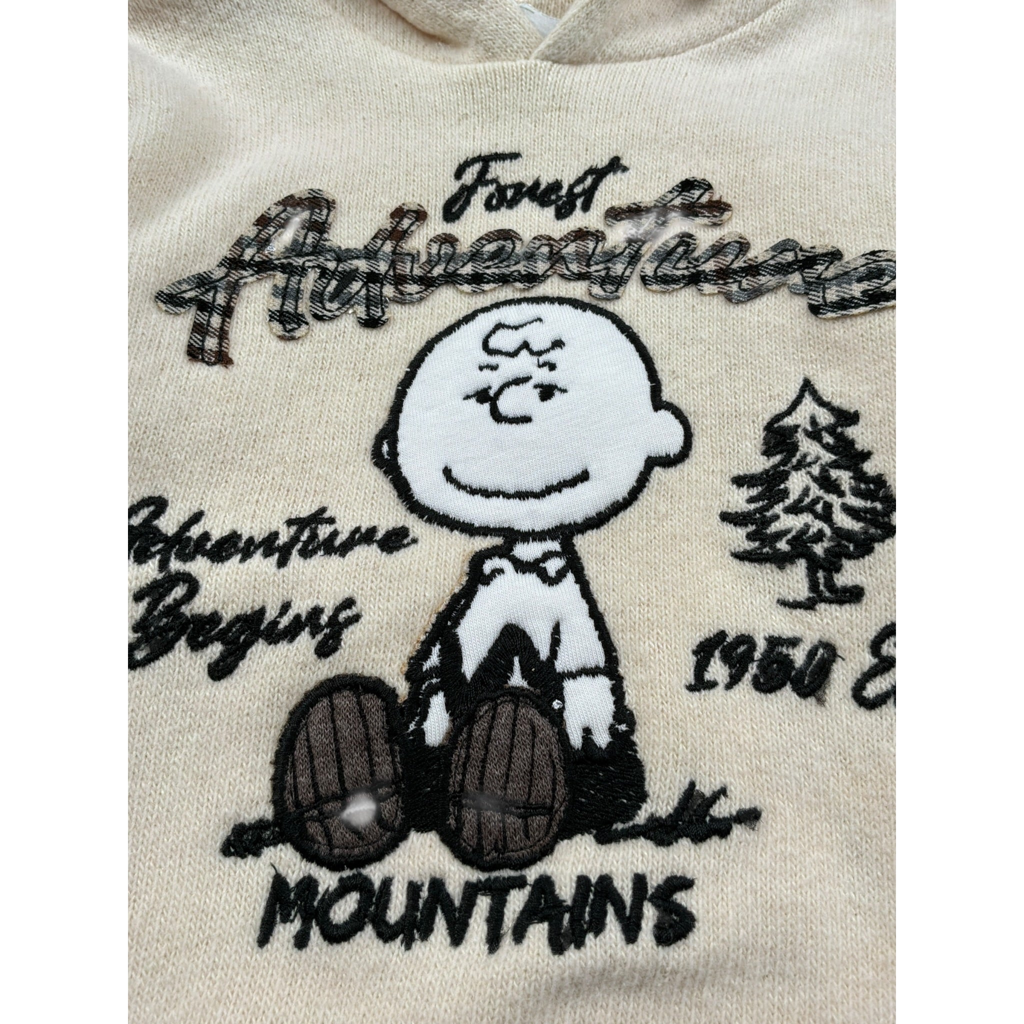 U+È Felpa In Maglia tinta unita con Stampa Beige per Neonato UEM0434 BEIGE U+è 
