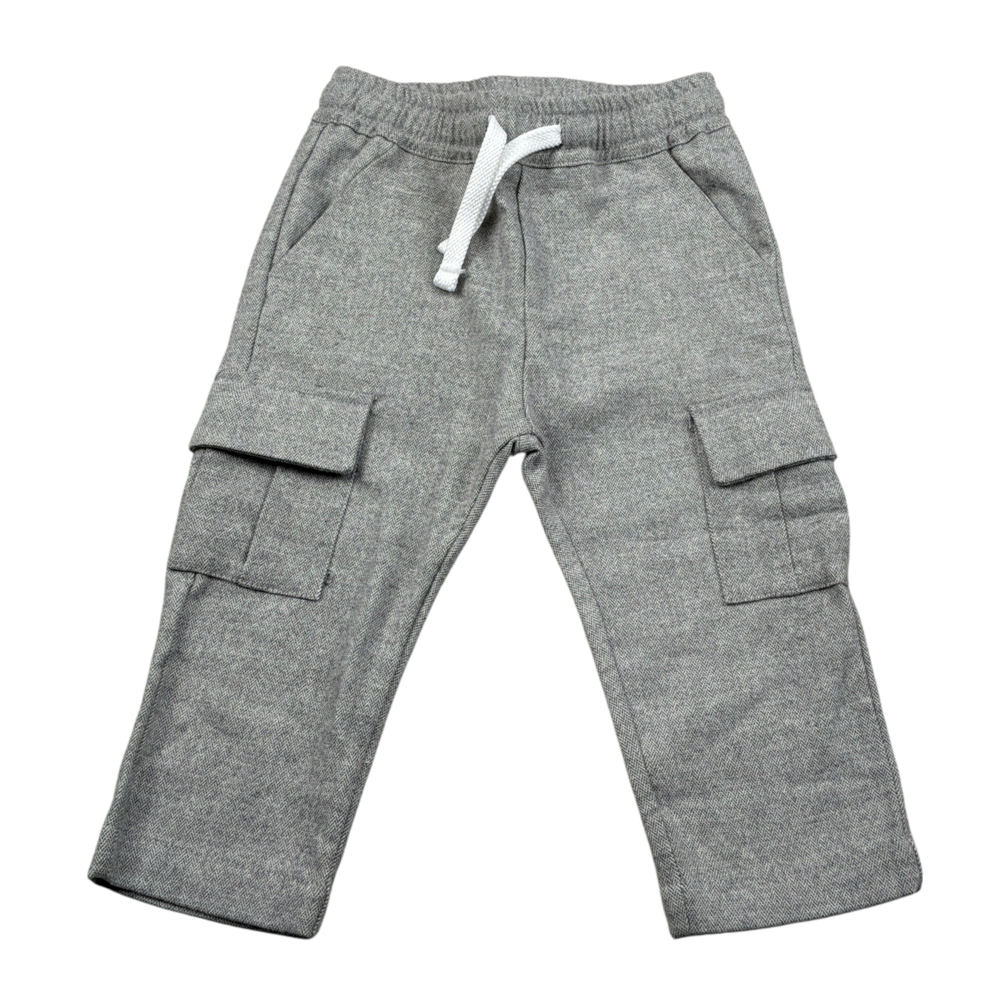 U+È Pantalone tinta unita con Elastico In Vita Grigio per Neonato UEM0468 GRIGIO U+è 