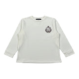 M+E' Shirt Girocollo tinta unita con Ricami Panna per Bambino UEM0620 PANNA M+E' 