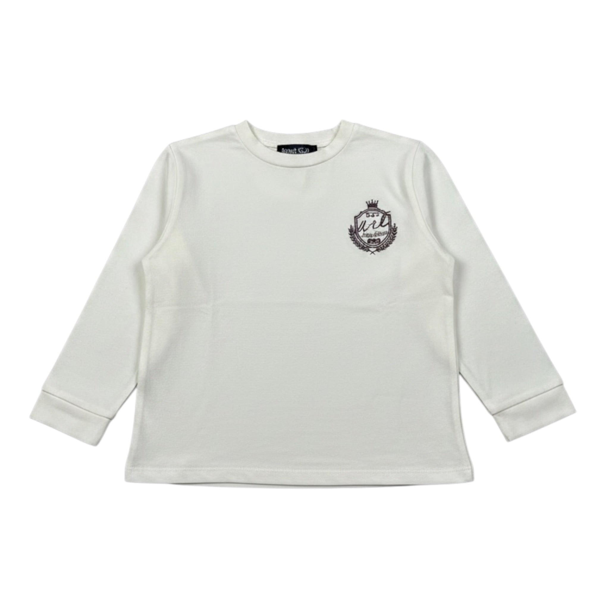 M+E' Shirt Girocollo tinta unita con Ricami Panna per Bambino UEM0620 PANNA M+E' 