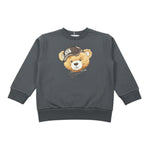 M+E' Felpa tinta unita con Stampa Grigio per Bambino UEM0625JX GRIGIO M+E' 