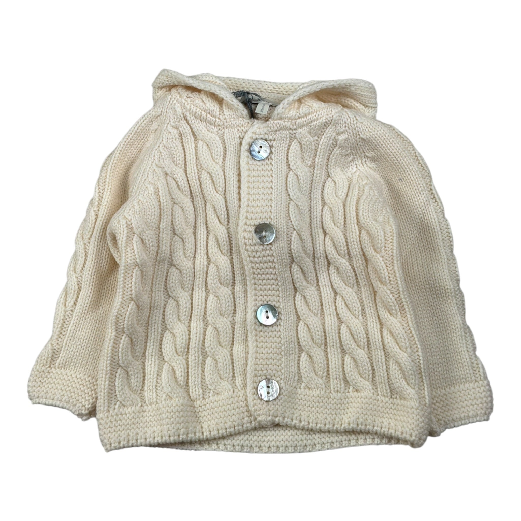 Maglifici Di Verona Cardigan tinta unita con Cappuccio Panna per Neonato 045207 PANNA MAGLIFICI DI VERONA 