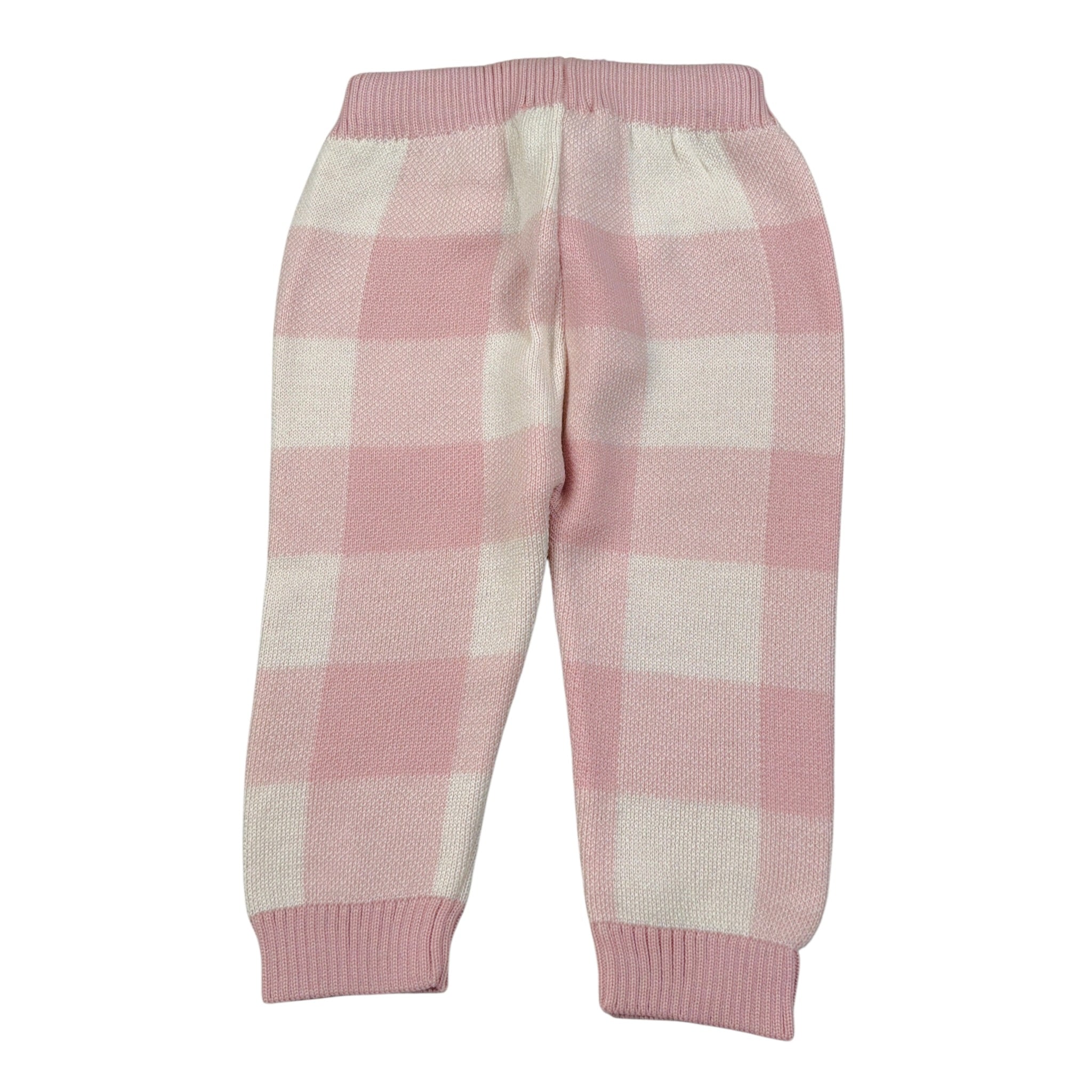 Maglifici Di Verona Pantalone Bicolore con Stampa Quadri Bianco/Rosa per Neonata 045215 BIANCO/ROSA MAGLIFICI DI VERONA 