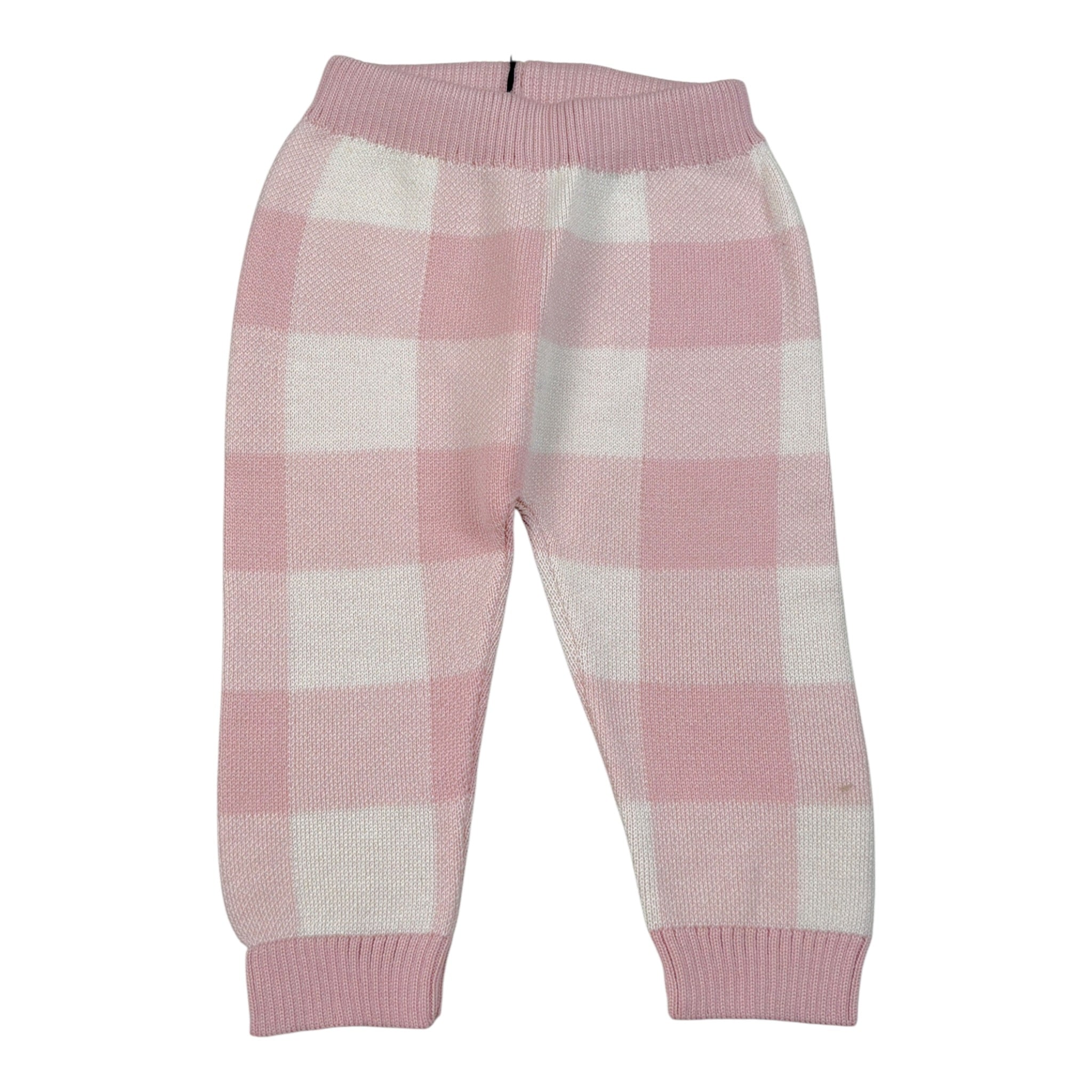 Maglifici Di Verona Pantalone Bicolore con Stampa Quadri Bianco/Rosa per Neonata 045215 BIANCO/ROSA MAGLIFICI DI VERONA 