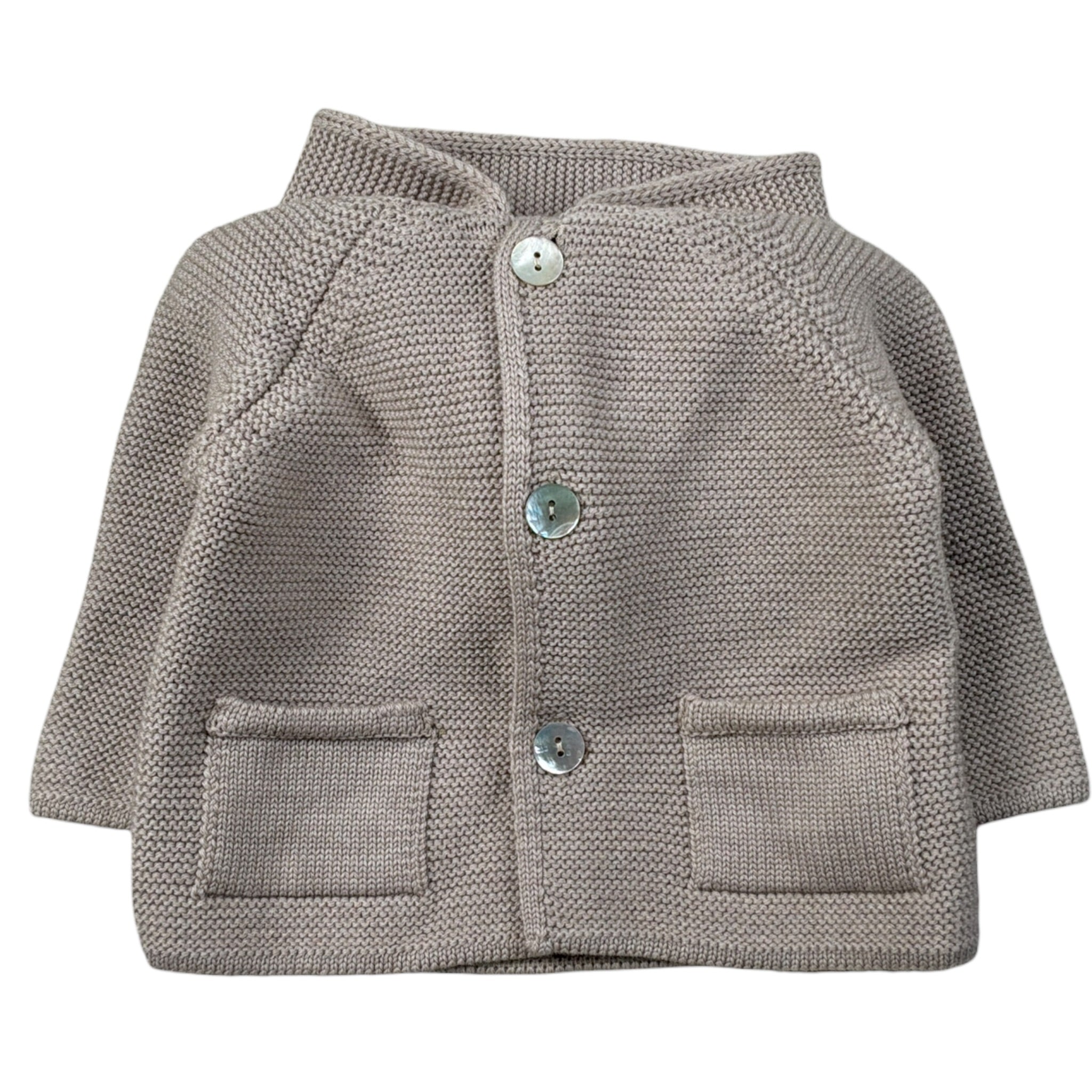 Maglifici Di Verona Cardigan tinta unita con Cappuccio Fango per Neonato 045223 FANGO MAGLIFICI DI VERONA 