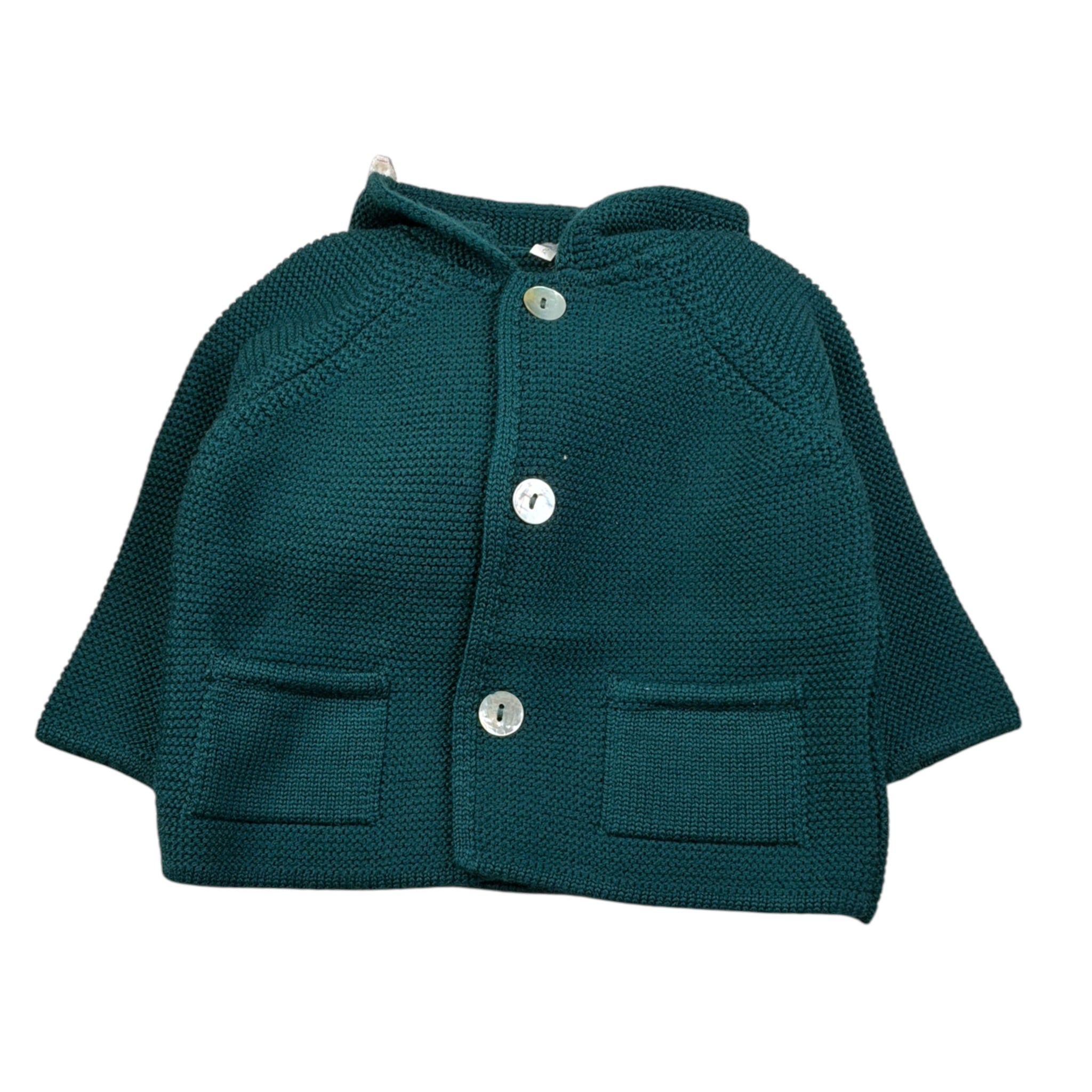 Maglifici Di Verona Cardigan tinta unita con Cappuccio Verde per Neonato 045223X VERDE MAGLIFICI DI VERONA 