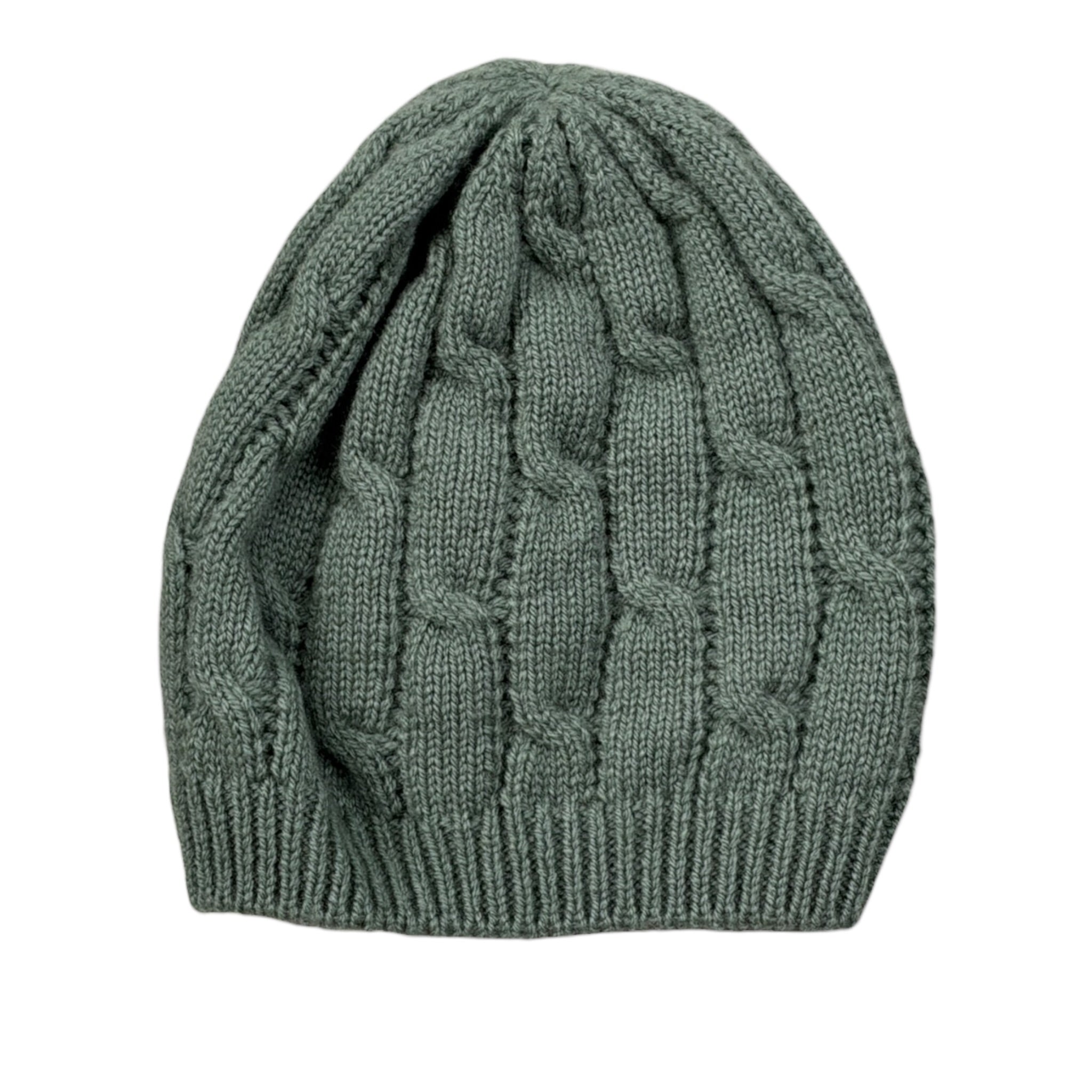 Maglifici Di Verona Cappello tinta unita In Maglia Verde per Neonato 045271 VERDE MAGLIFICI DI VERONA 