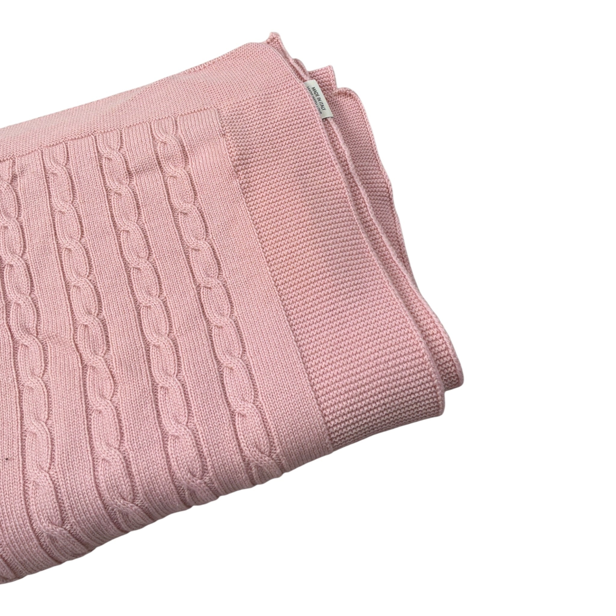 Maglifici Di Verona Coperta tinta unita In Maglia Rosa per Neonata 045385 ROSA MAGLIFICI DI VERONA 