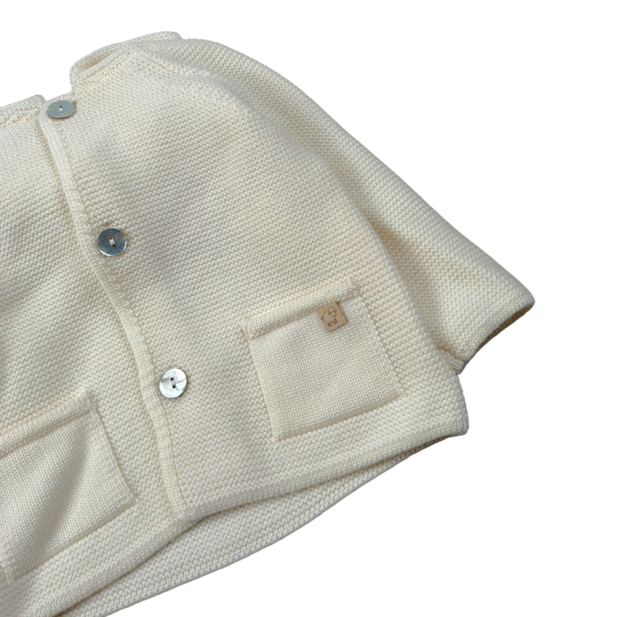 Maglifici Di Verona Cardigan tinta unita con Cappuccio Panna per Neonata 045410 PANNA MAGLIFICI DI VERONA 