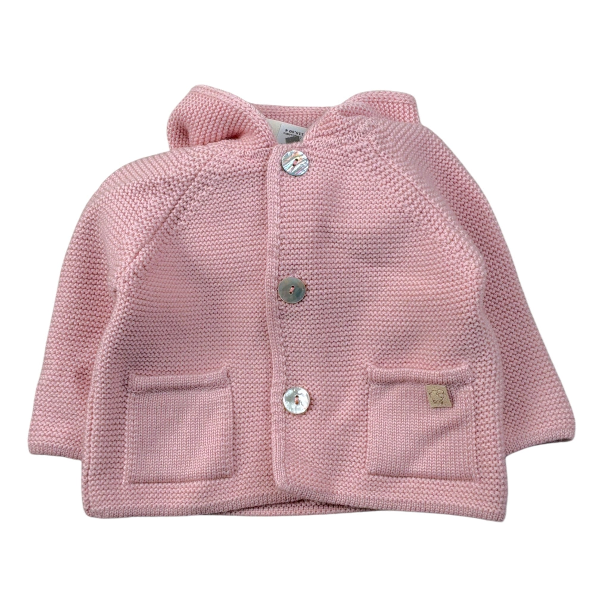 Maglifici Di Verona Cardigan tinta unita con Cappuccio Rosa per Neonata 045410 ROSA MAGLIFICI DI VERONA 