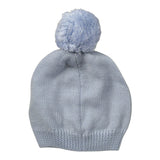 Maglifici Di Verona Cappello tinta unita In Filo con Pon Pon Azzurro per Neonato 045413 AZZURRO MAGLIFICI DI VERONA 