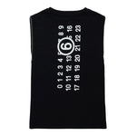 Maison Margiela Abito Giromanica tinta unita con Stampa Nero per Bambina 60850 NERO MAISON MARGIELA 