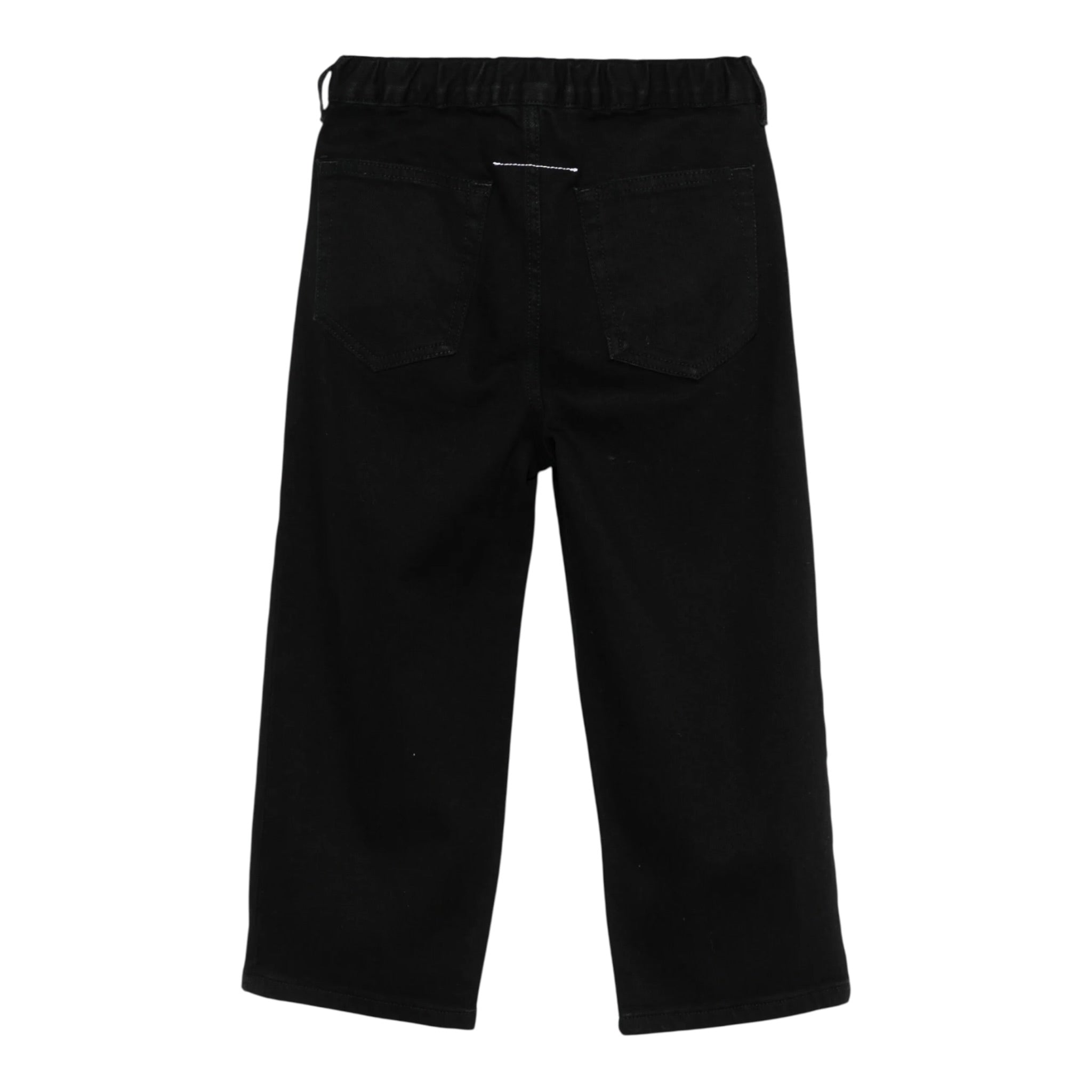 Maison Margiela Jeans tinta unita con Bottoni Nero per Bambino M60053X NERO MAISON MARGIELA 