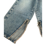 Maison Margiela Jeans tinta unita con Spacchi Azzurro per Bambina M60452 AZZURRO MAISON MARGIELA 